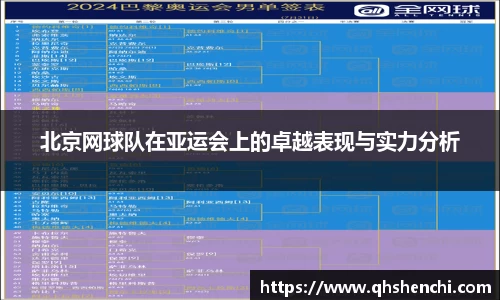 北京网球队在亚运会上的卓越表现与实力分析